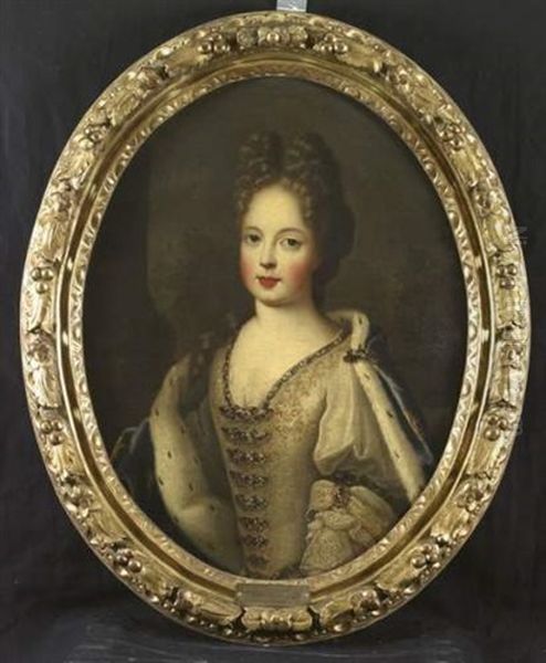 Portrait De Marie Adelaide De Savoie, Duchesse De Bourgogne Oil Painting by Pierre Gobert