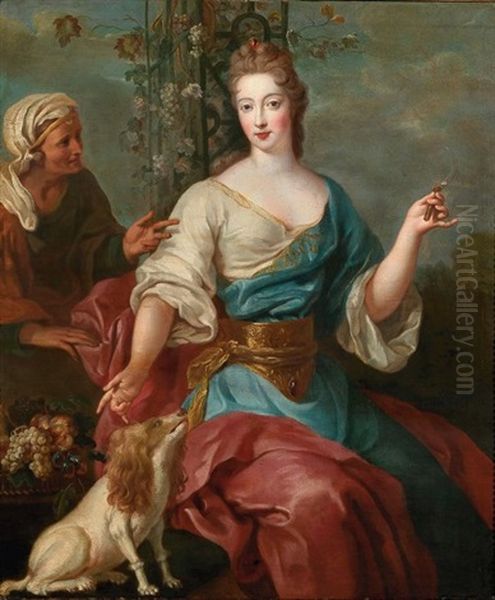 Portrait D'une Princesse De Lorraine Sous Les Traits De Pomone Oil Painting by Pierre Gobert