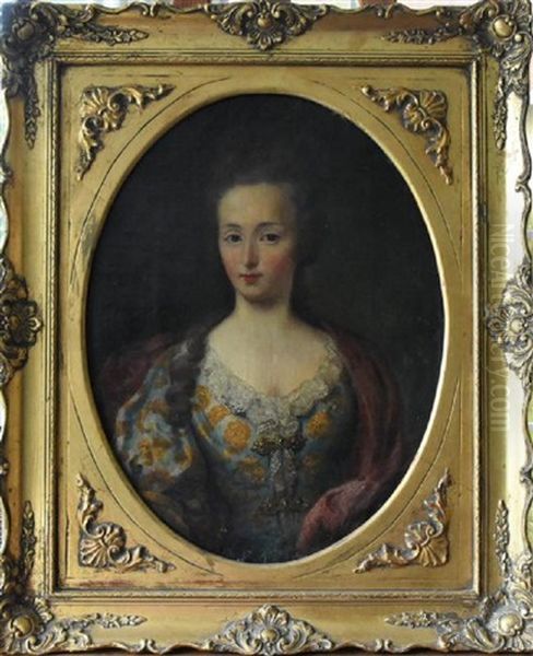 Original Painting Of Young Catherine The Great Oil Painting by Pierre Gobert