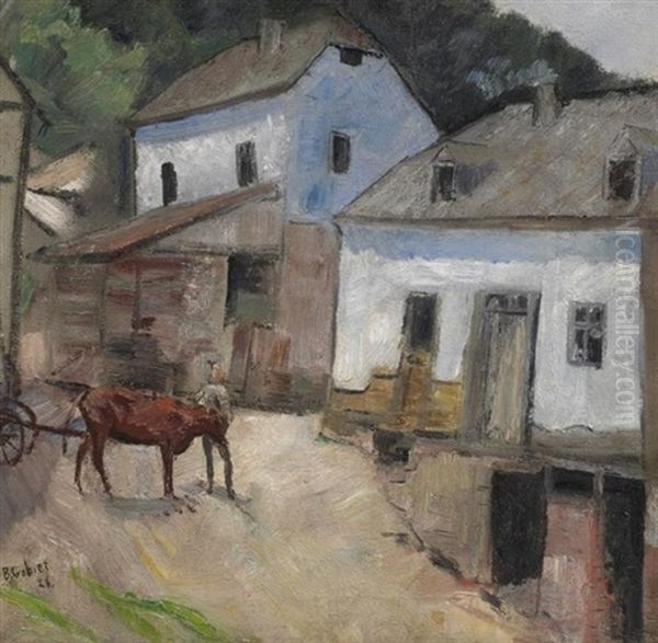 Bauernhof Oil Painting by Bernard Gobiet