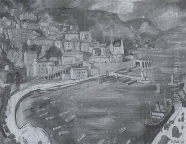 Ansicht Von Monte Carlo Oil Painting by Bernard Gobiet