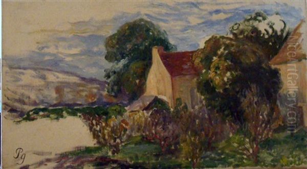 Paysage De Campagne (sketch) Oil Painting by Paule Gobillard