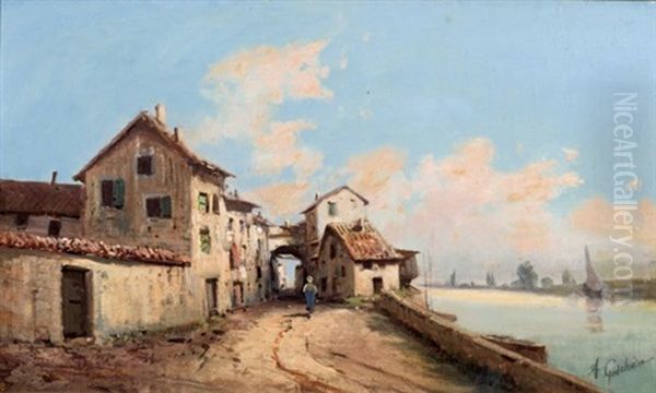 El Canal Oil Painting by Alfred Godchaux