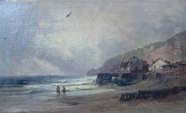 Bord De Mer A Maree Basse Oil Painting by Alfred Godchaux