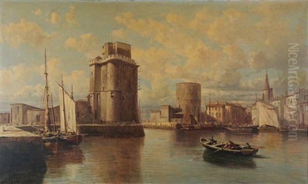 Le Port De La Rochelle Oil Painting by Alfred Godchaux