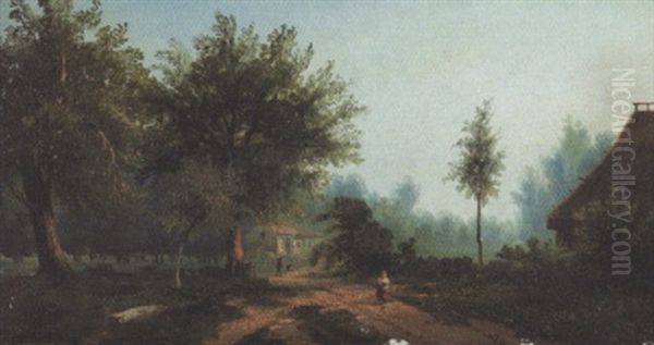 Auf Dem Land Oil Painting by Alfred Godchaux