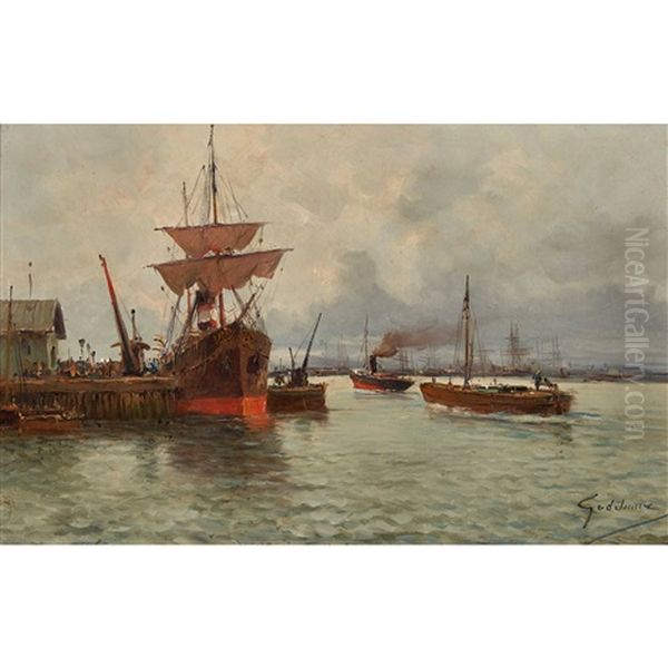 Le Port Oil Painting by Emile Godchaux