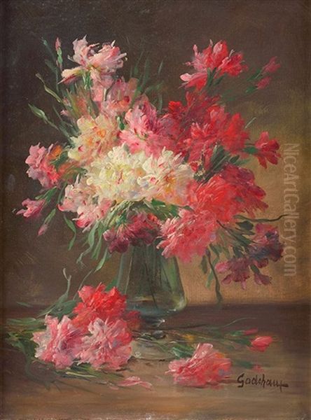 Bouquet De Fleurs Oil Painting by Emile Godchaux