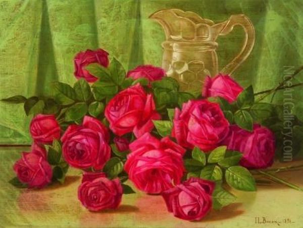 Still Life With Roses Oil Painting by Irving Lewis Bacon