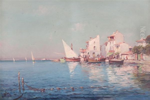 Les Martigues Oil Painting by Emile Godchaux