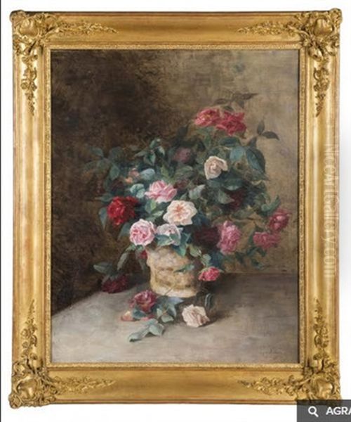 Bouquet De Fleurs Oil Painting by Emile Godchaux