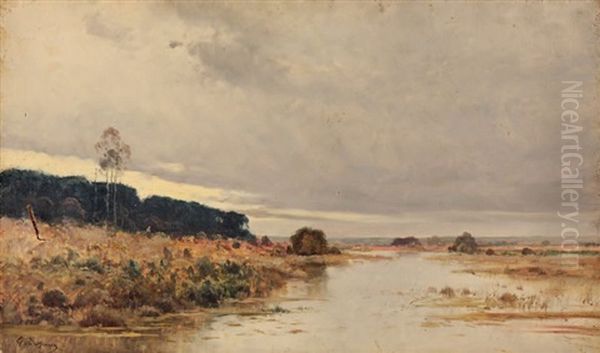 Paysage De La Dombe Oil Painting by Emile Godchaux