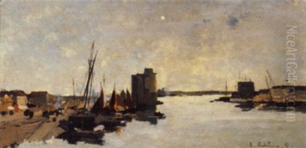 Harbour View Oil Painting by Emile Godchaux