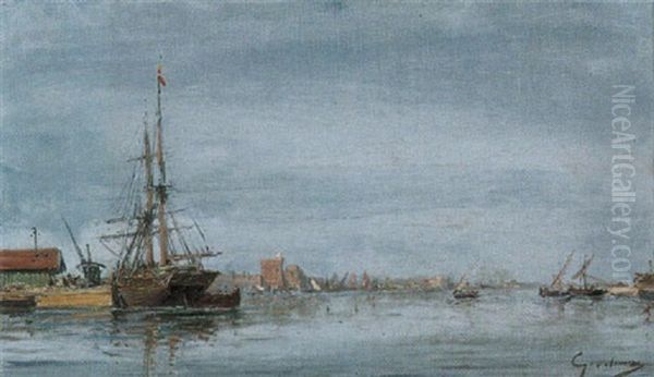 Venise Et Sa Lagune Oil Painting by Emile Godchaux