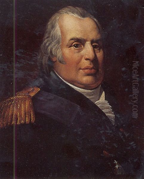 Portrait De Louis Xviii, Roi De France Oil Painting by Marie Elenore Godefroy