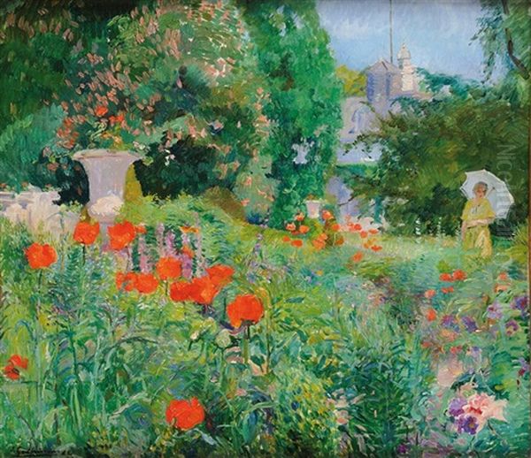 Femmes Dans Le Parc by Ernest Jean Joseph Godfrinon