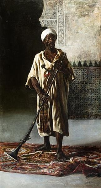 The Moorish Guard Of Qadis Oil Painting by Federico Godoy y Castro