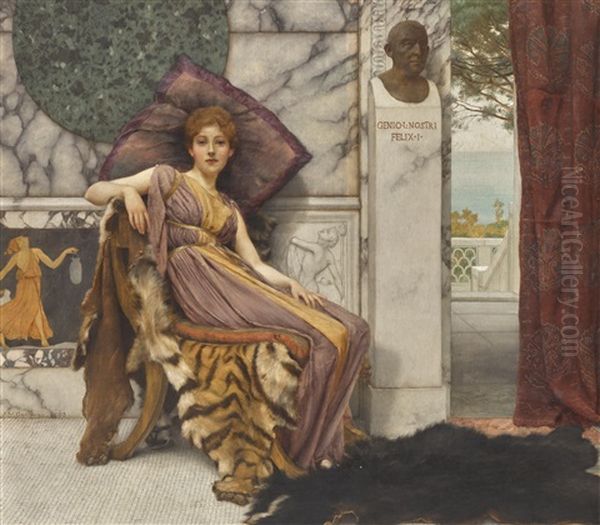 Il Dolce Far Niente Oil Painting by John William Godward