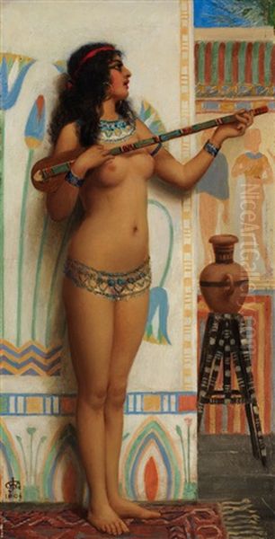 Study For An Egyptian Minstrel by John William Godward