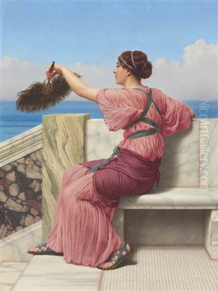 A Signal Oil Painting by John William Godward