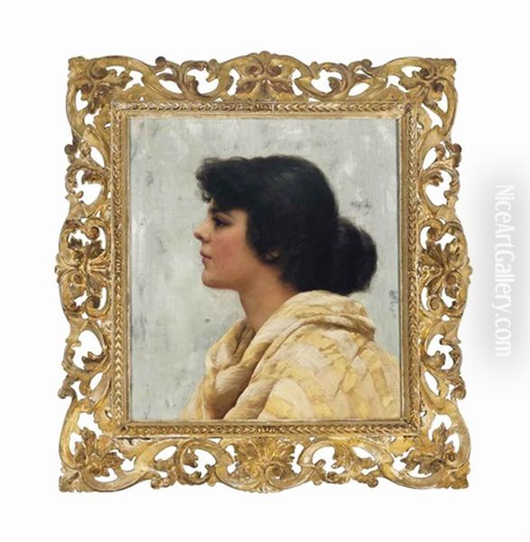 An Italian Beauty Oil Painting by John William Godward