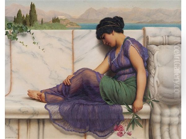 Summer Idleness: Day Dreams Oil Painting by John William Godward