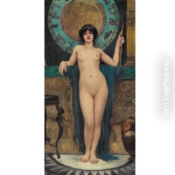 Campaspe (study) Oil Painting by John William Godward