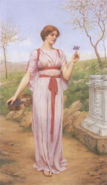 Grecian Beauty Oil Painting by John William Godward