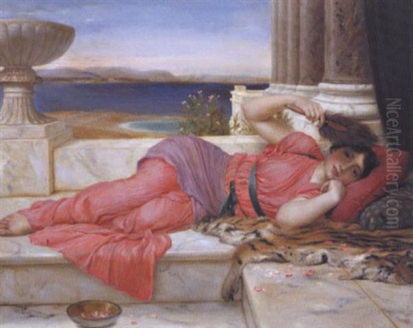 L'odalisque Oil Painting by John William Godward