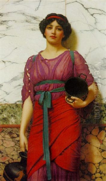 A Grecian Idyll Oil Painting by John William Godward