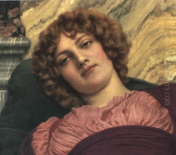 Myrhinna Oil Painting by John William Godward