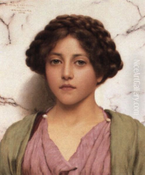 A Young Beauty Oil Painting by John William Godward