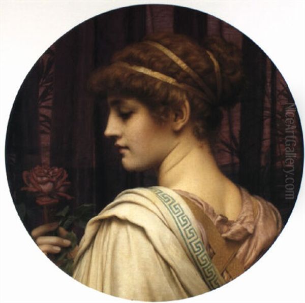 Chloris Or A Summer Rose Oil Painting by John William Godward