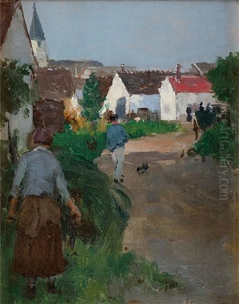 Eragny Oil Painting by Norbert Goeneutte