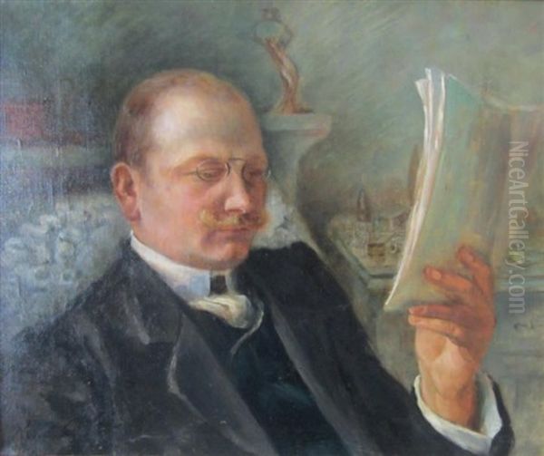 La Lecture Oil Painting by Norbert Goeneutte