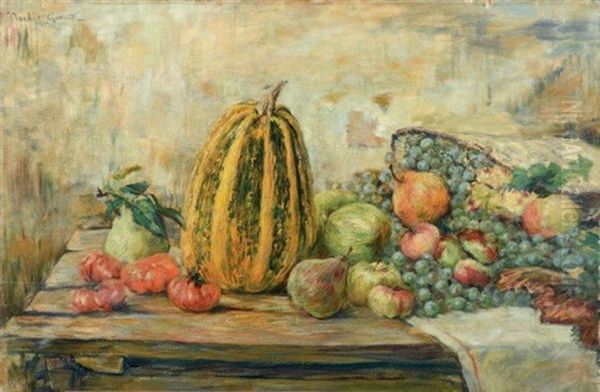 Nature Morte Aux Fruits Oil Painting by Norbert Goeneutte