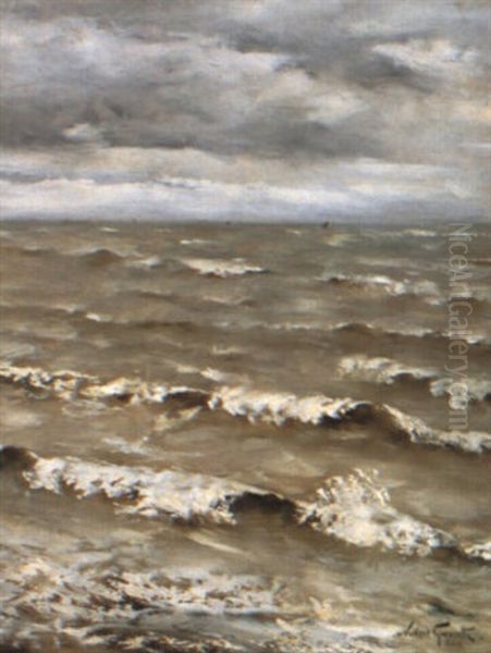 La Mer Au Havre Oil Painting by Norbert Goeneutte