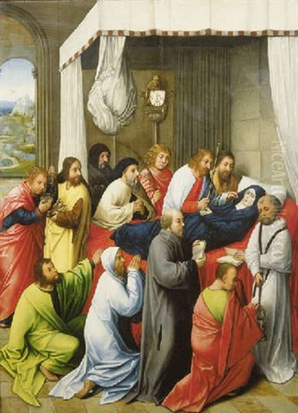 The Dormition Of The Virgin Oil Painting by Hugo Van Der Goes