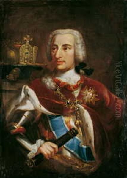 Bildnis Kaiser Karl Vii Oil Painting by Gottfried Bernhard Goetz