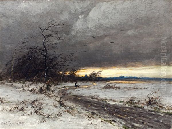 Thauwetter Oil Painting by Heinrich Gogarten