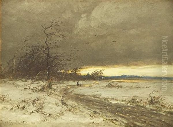 Thauwetter Oil Painting by Heinrich Gogarten