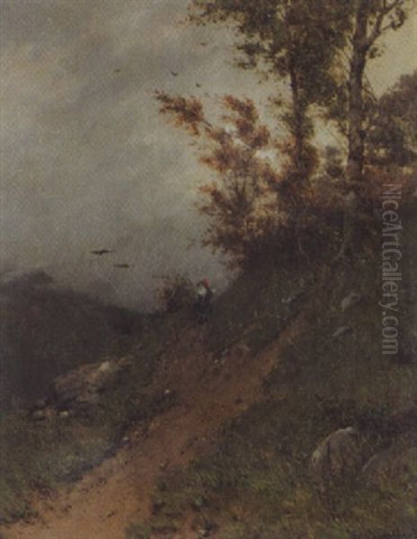 Herbstlandschaft Oil Painting by Heinrich Gogarten