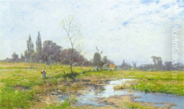 Sommerlandschaft Oil Painting by Heinrich Gogarten