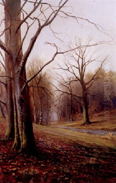 Herbstliche Parklandschaft Oil Painting by Heinrich Gogarten