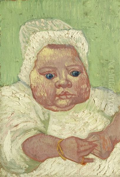 Le Bebe Marcelle Roulin Oil Painting by Vincent Van Gogh