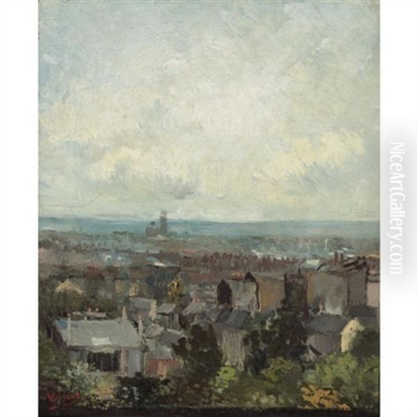 Vue De Paris Aux Environs De Montmartre Oil Painting by Vincent Van Gogh