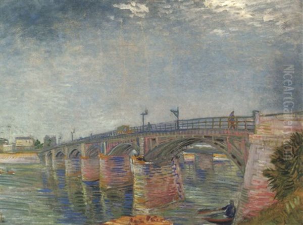 Bridge Across The Seine At Asnieres Oil Painting by Vincent Van Gogh