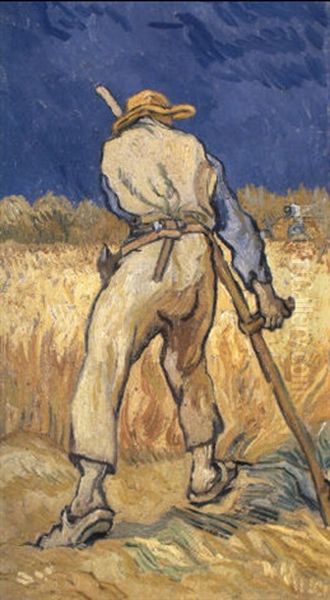 Le Moissonneur (d'apres Millet) Oil Painting by Vincent Van Gogh