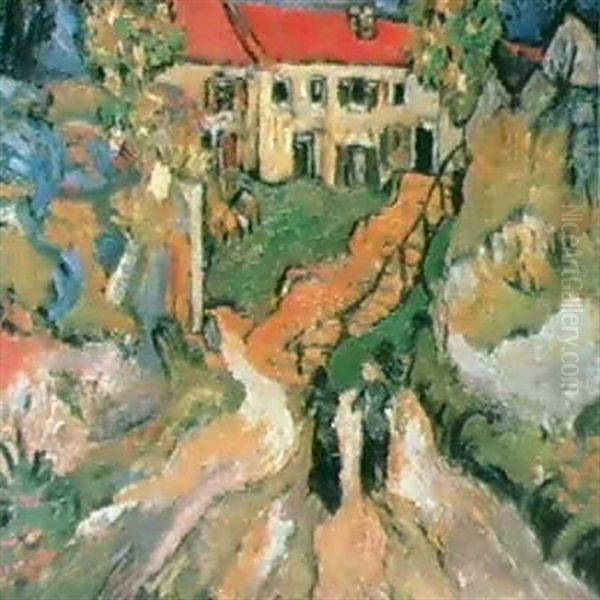 L'escalier A' Auvers Oil Painting by Vincent Van Gogh