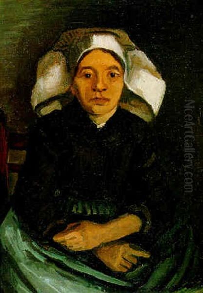 Paysanne De Nuenen Assise Oil Painting by Vincent Van Gogh